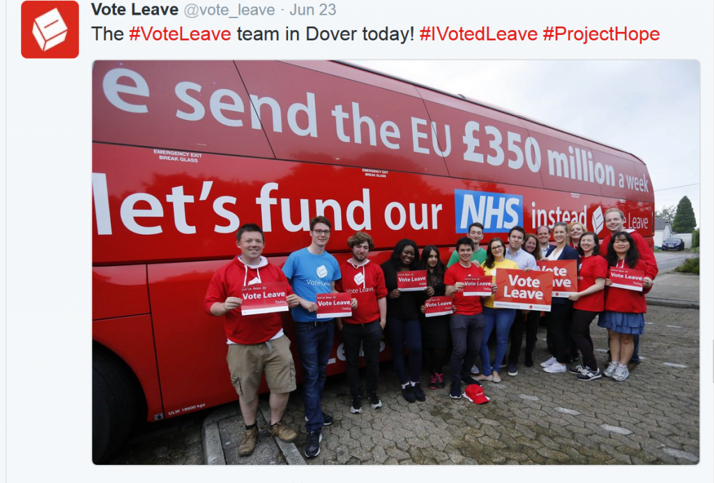 Vote leave tweet