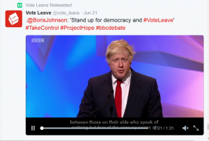 Vote leave Boris tweet